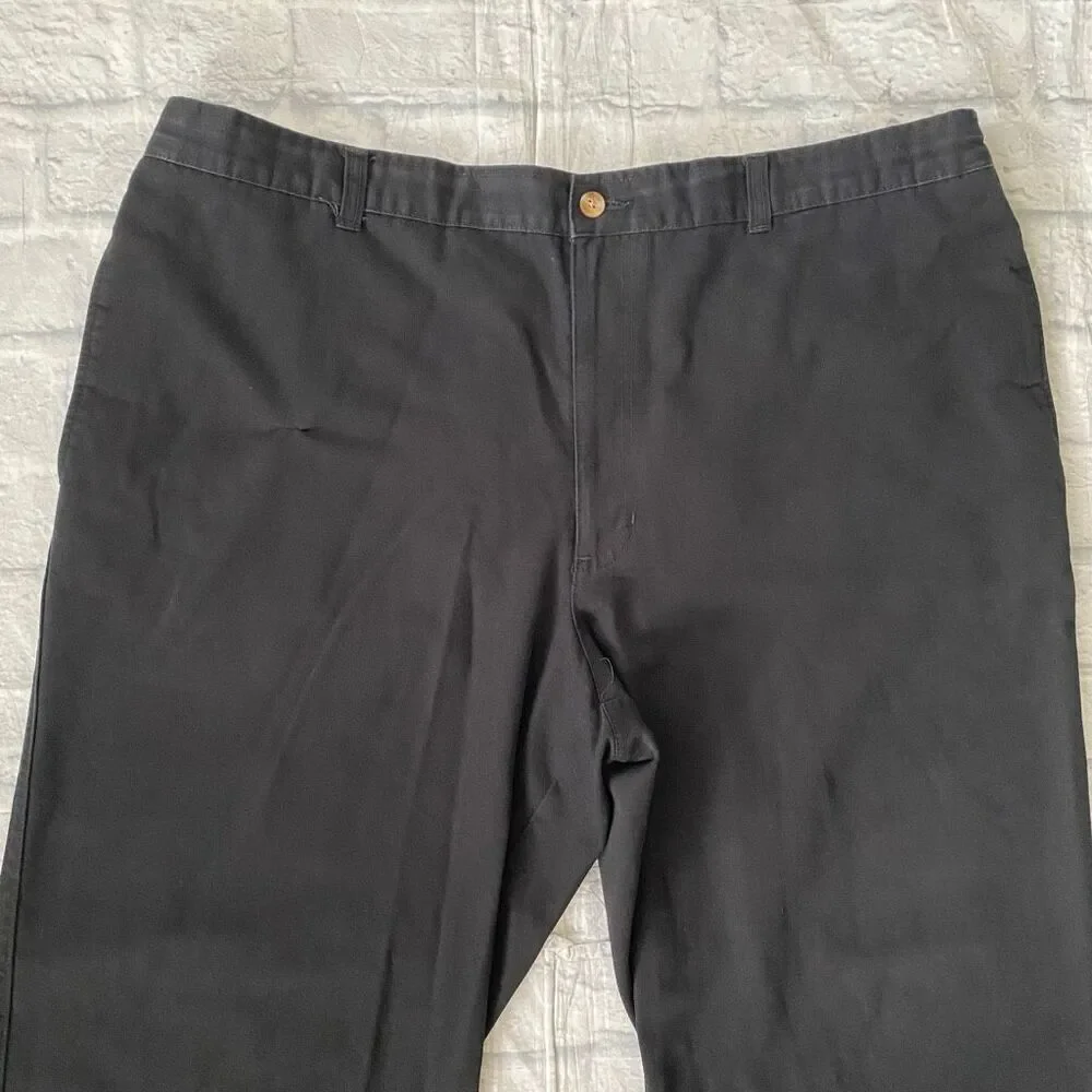 George 42x30 men corton blend pull on chino pants black